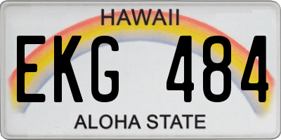 HI license plate EKG484