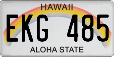 HI license plate EKG485