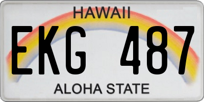 HI license plate EKG487