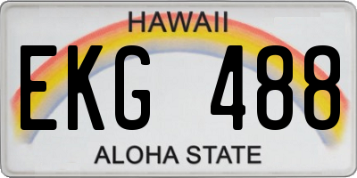 HI license plate EKG488