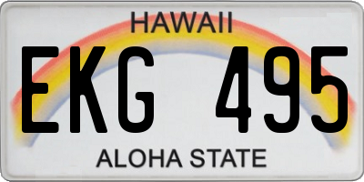 HI license plate EKG495