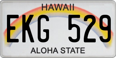 HI license plate EKG529