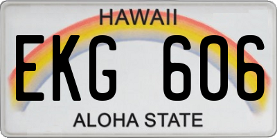 HI license plate EKG606