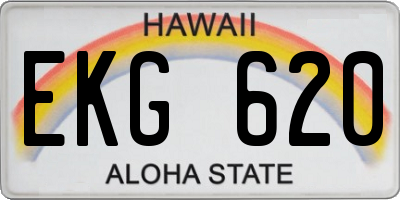HI license plate EKG620