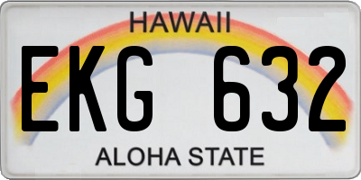 HI license plate EKG632