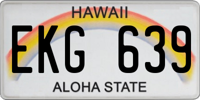 HI license plate EKG639