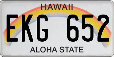 HI license plate EKG652