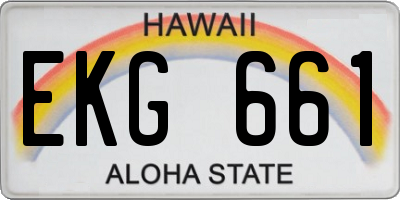 HI license plate EKG661