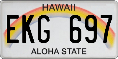 HI license plate EKG697