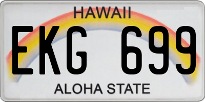 HI license plate EKG699