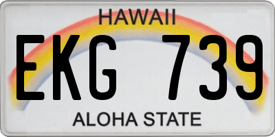 HI license plate EKG739