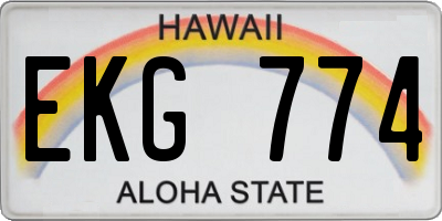 HI license plate EKG774