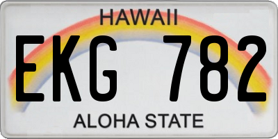 HI license plate EKG782