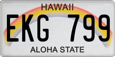 HI license plate EKG799