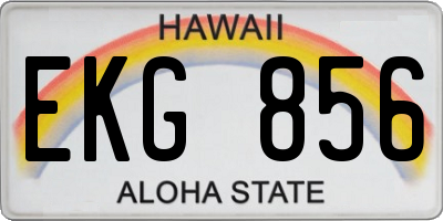 HI license plate EKG856