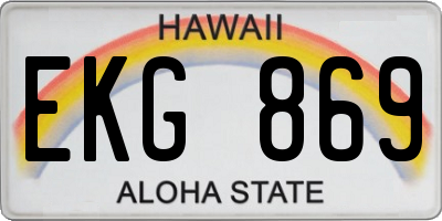 HI license plate EKG869