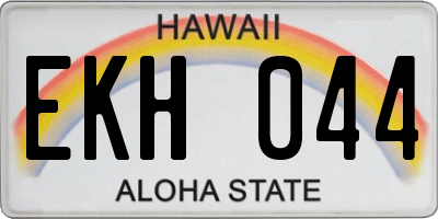 HI license plate EKH044