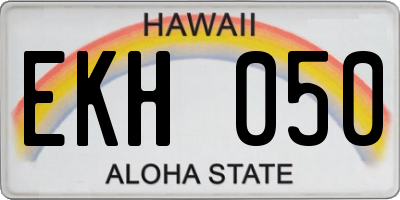 HI license plate EKH050