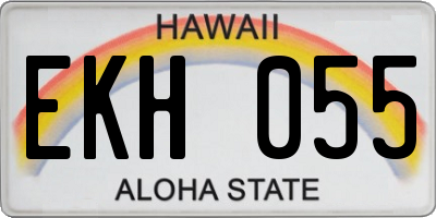 HI license plate EKH055