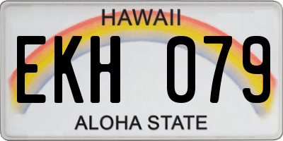 HI license plate EKH079