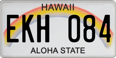 HI license plate EKH084