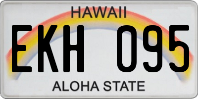 HI license plate EKH095