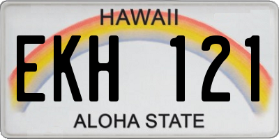 HI license plate EKH121
