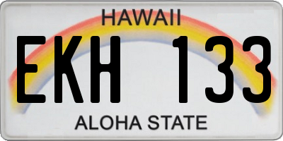 HI license plate EKH133
