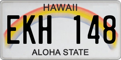 HI license plate EKH148