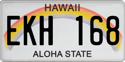 HI license plate EKH168