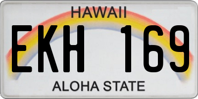 HI license plate EKH169
