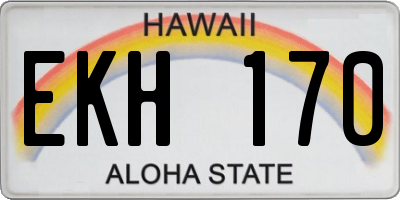 HI license plate EKH170