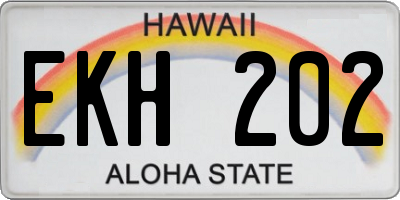 HI license plate EKH202