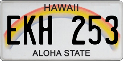 HI license plate EKH253