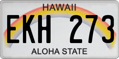 HI license plate EKH273