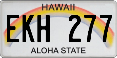 HI license plate EKH277