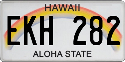 HI license plate EKH282
