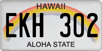 HI license plate EKH302