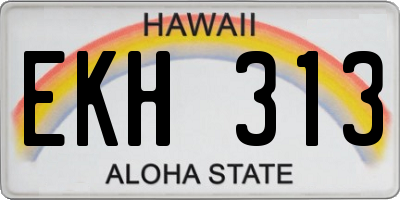 HI license plate EKH313