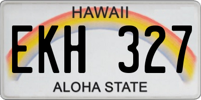 HI license plate EKH327