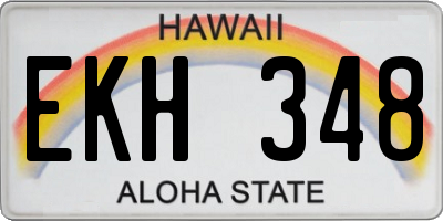 HI license plate EKH348