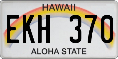 HI license plate EKH370