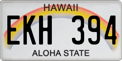 HI license plate EKH394