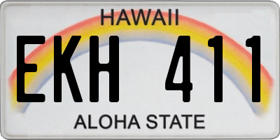 HI license plate EKH411