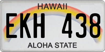 HI license plate EKH438