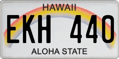 HI license plate EKH440