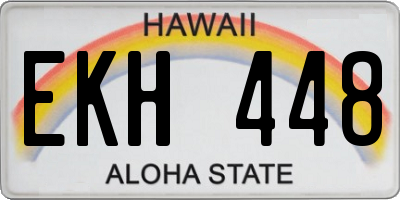 HI license plate EKH448