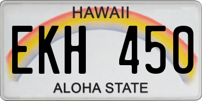 HI license plate EKH450