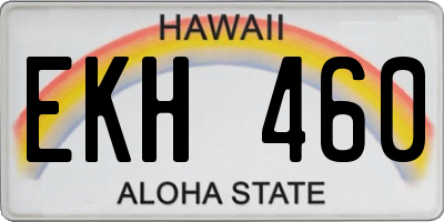 HI license plate EKH460
