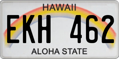 HI license plate EKH462